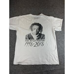 XXXTentacion Memorial Shirt Mens Large White Gone But Not Forgotten Graphic Tee